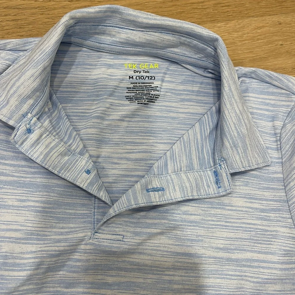 Tek Gear Kids Polo Shirt Trio - Black, Gray, Light Blue Size M(10/12) - Picture 3 of 9